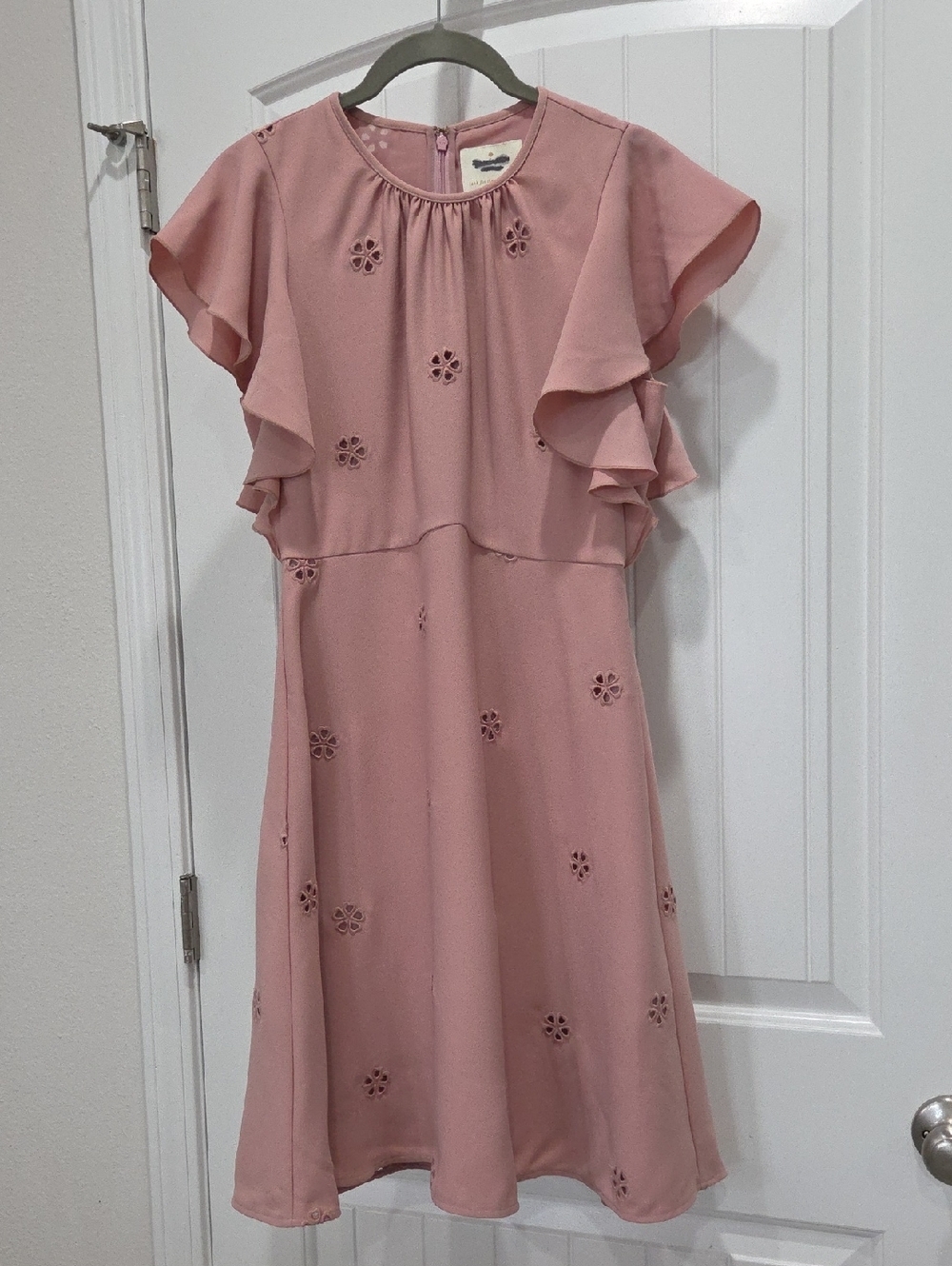 Kate Spade Cutout Crepe Dress In Peony, Size 2 - Picture 3 of 6